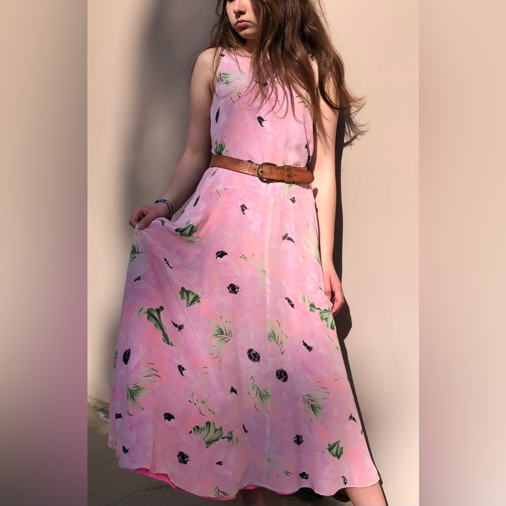 French Connection Drop Waist Dress with Pockets. 100% Silk. UK(6) US(2) 🌸🌸🌸